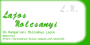 lajos molcsanyi business card